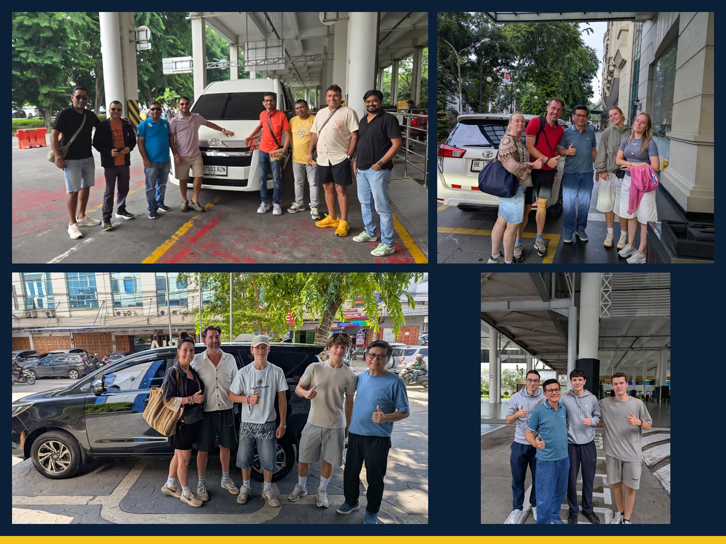 Guests using private transport for tours around Medan and North Sumatra
